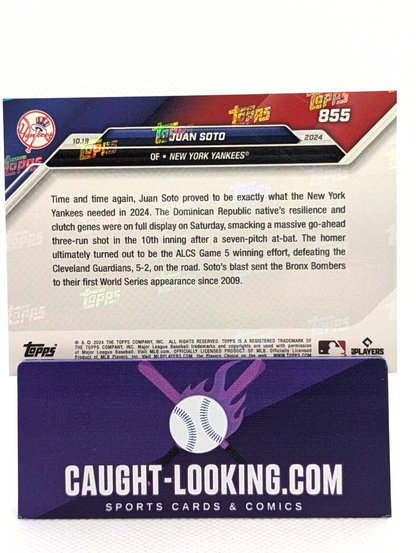 Juan Soto ALCS HR Sends NY Yankees To World Series! 2024 Topps NOW #855