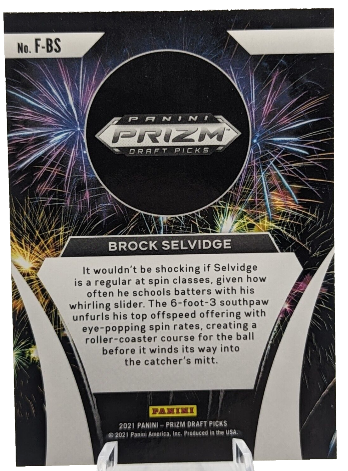 Brock Selvidge #F-BS 2021 Panini Prizm Draft Picks Yankees Prospect