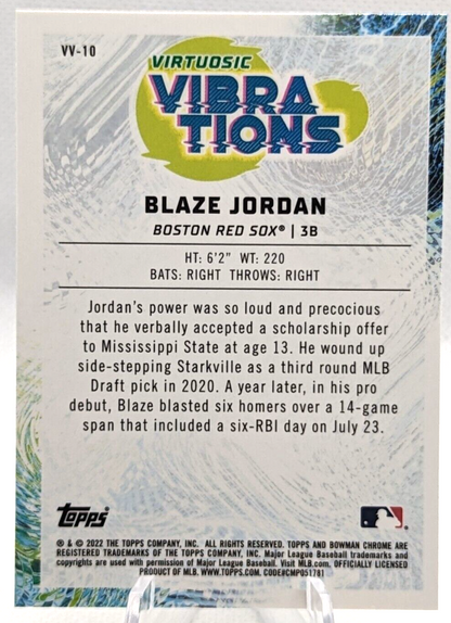 Blaze Jordan #VV-10 2022 Bowman Chrome Virtuosic Vibrations (RC)