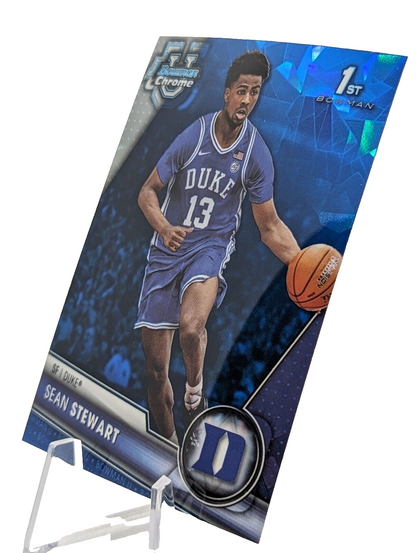 2023-24 Bowman Chrome U Sapphire Sean Stewart #21 1st Duke Blue Devils