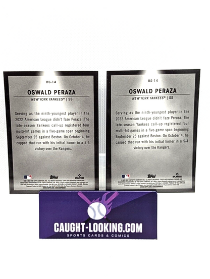 2023 Bowman - Bowman Spotlights #BS-14 Oswald Peraza (RC) 2-Cards NY Yankees