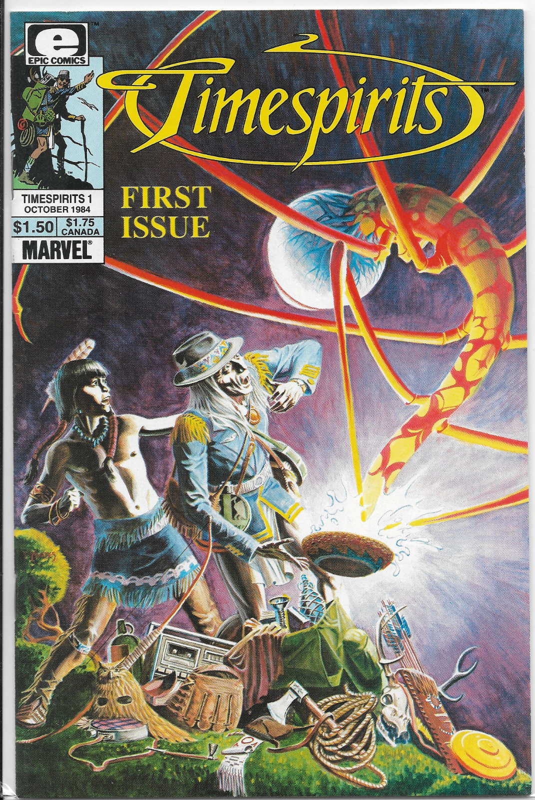 Timespirits #1 & #2 - 1984 Epic Comic - Never Read! Never Opened! See Scans.