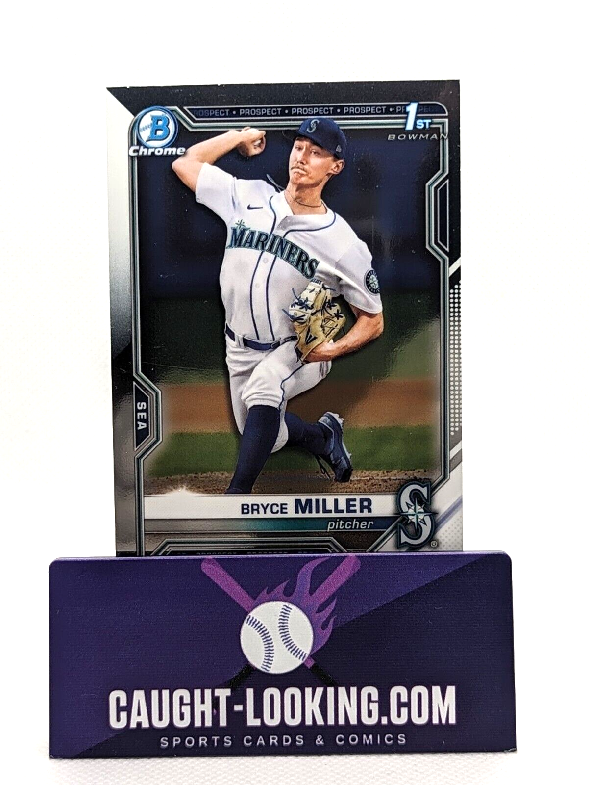 Bryce Miller #BDC-64 2021 Bowman Draft Chrome 1st Bowman Seatle Mariners