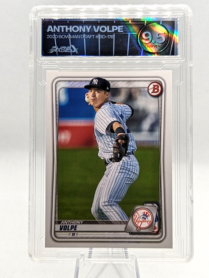 Anthony Volpe #BD-178 2020 Bowman Draft NY Yankees Graded 9.5