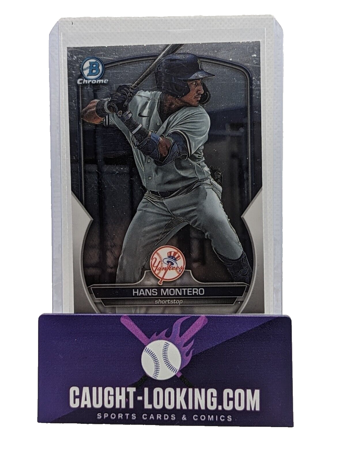 Hans Montero - 2023 Bowman Draft Chrome #BDC-12 Yankees Prospect