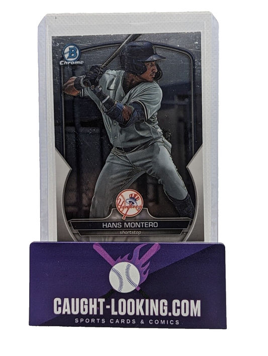 Hans Montero - 2023 Bowman Draft Chrome #BDC-12 Yankees Prospect