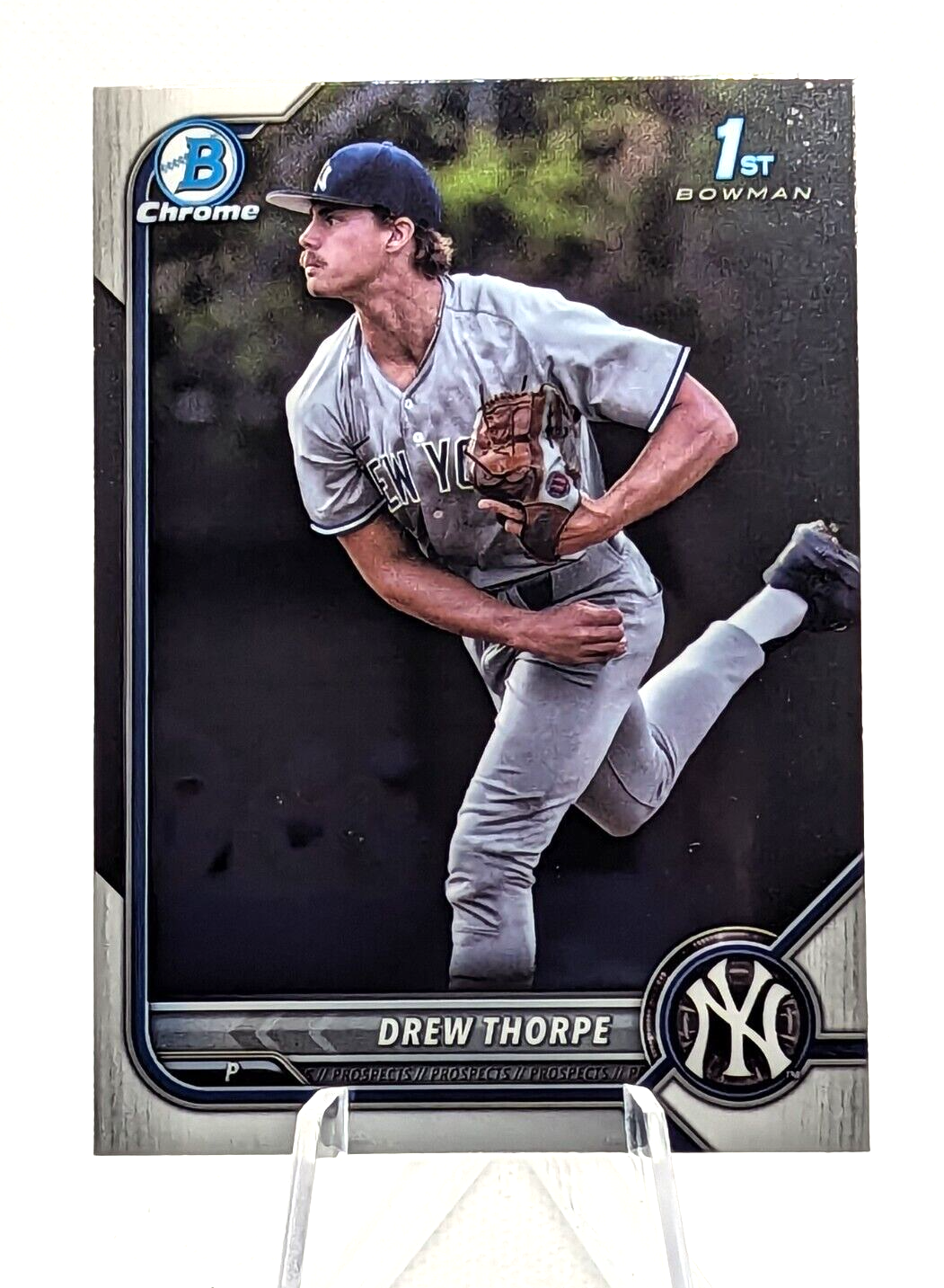 Drew Thorpe #BDC-25 2022 Bowman Draft Chrome NY Yankees Prospect
