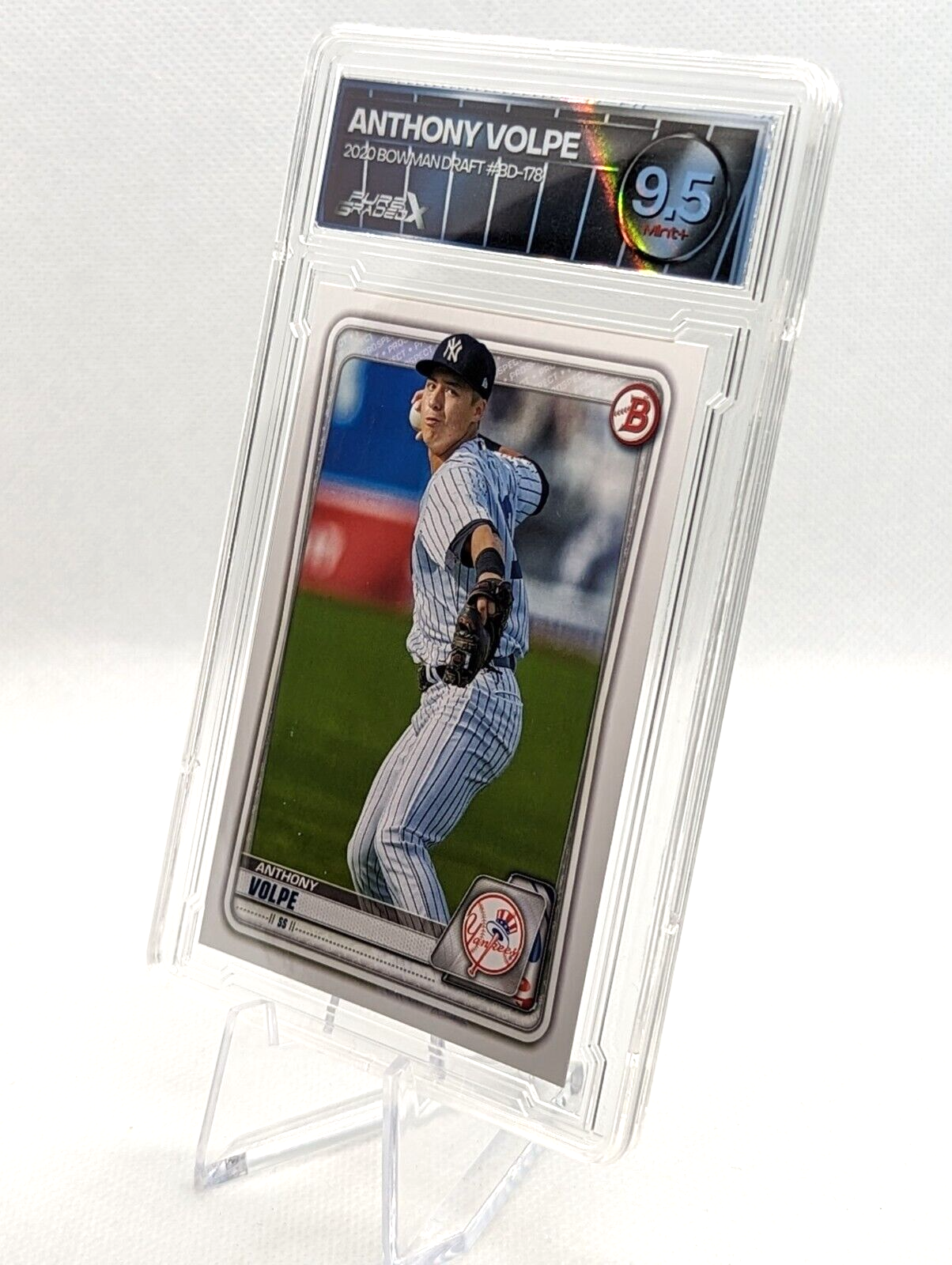 Anthony Volpe #BD-178 2020 Bowman Draft NY Yankees Graded 9.5