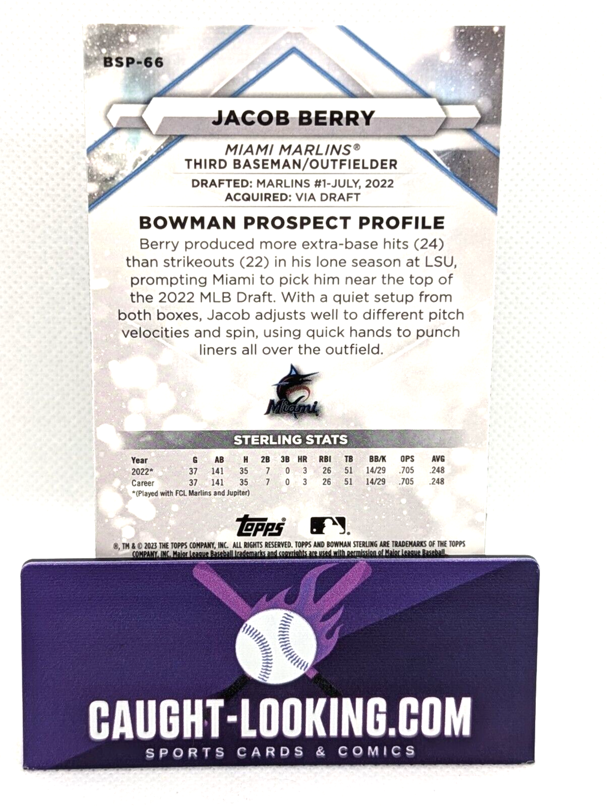 2023 Bowman Sterling - Prospects #BSP-66 Jacob Berry (RC)