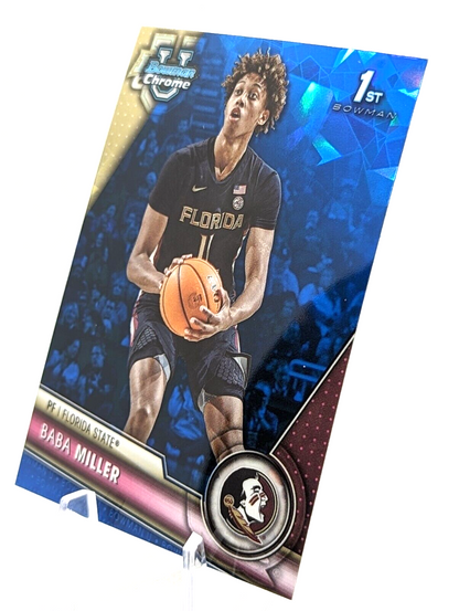 2023-24 Bowman Chrome U Sapphire Baba Miller #100 Florida State 1st