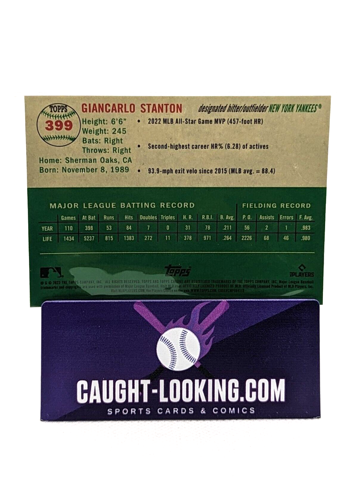 Giancarlo Stanton - 2023 Topps Chrome Platinum Anniversary #399 NY Yankees