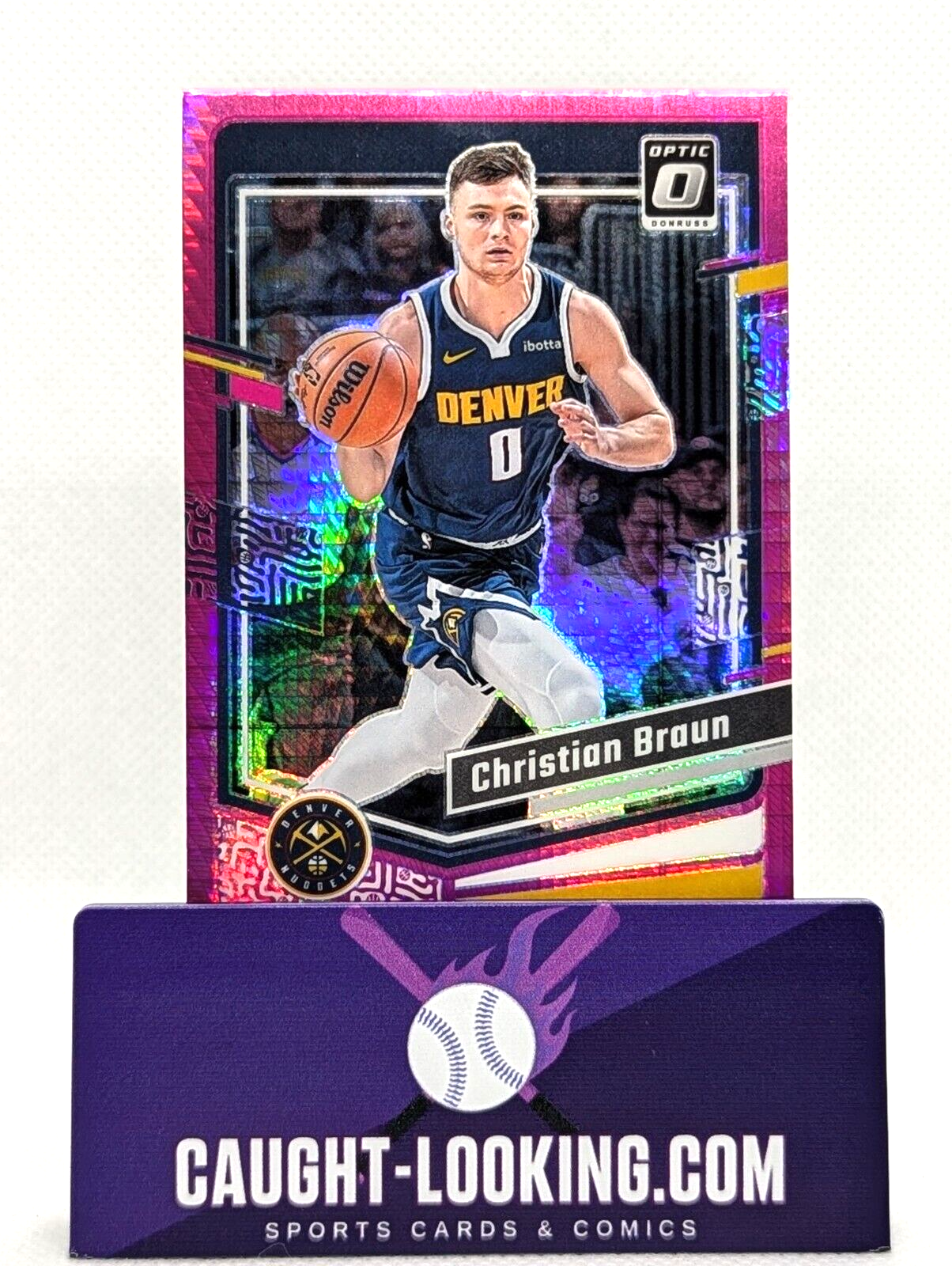Christian Braun [Hyper Pink] #60 2023 Donruss Optic Denver Nuggets