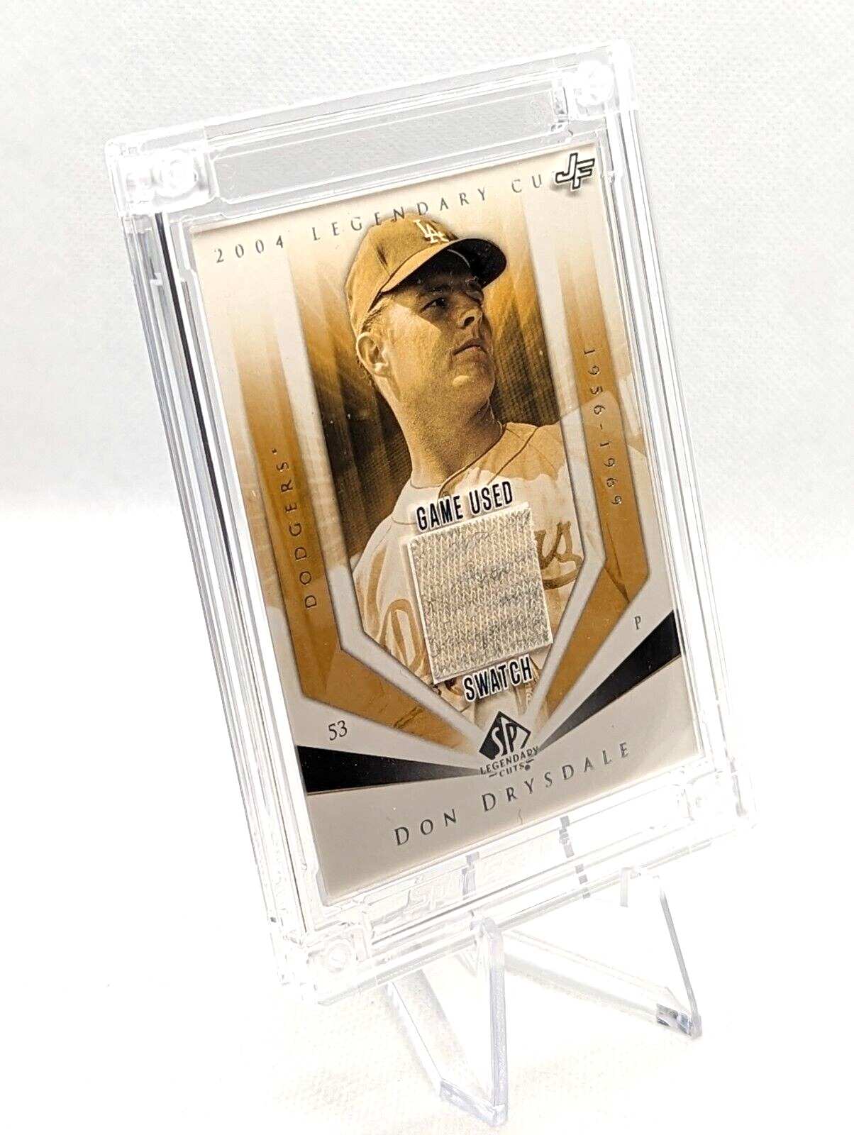 Don Drysdale #DD60 2022 Jersey Fusion Legendary Cuts Dodgers Game Used Swatch