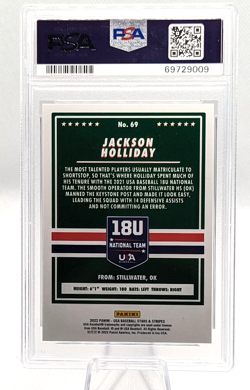 Jackson Holliday PSA 9 2021 Stars & Stripes #69 MLB Draft #1 Pick