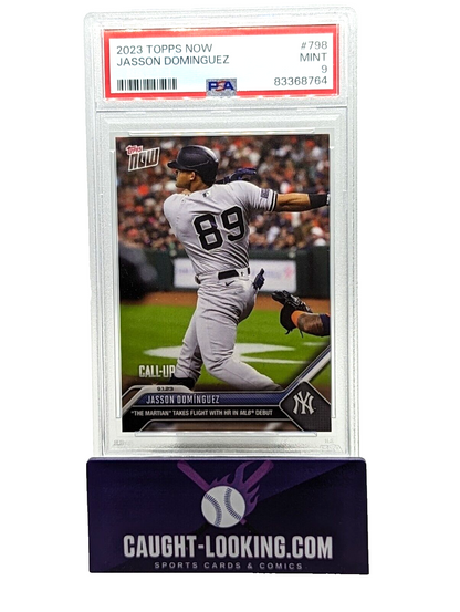 Jasson Dominguez 2023 Topps Now #798 The Martian 1st Home Run Debut PSA 9 Rookie