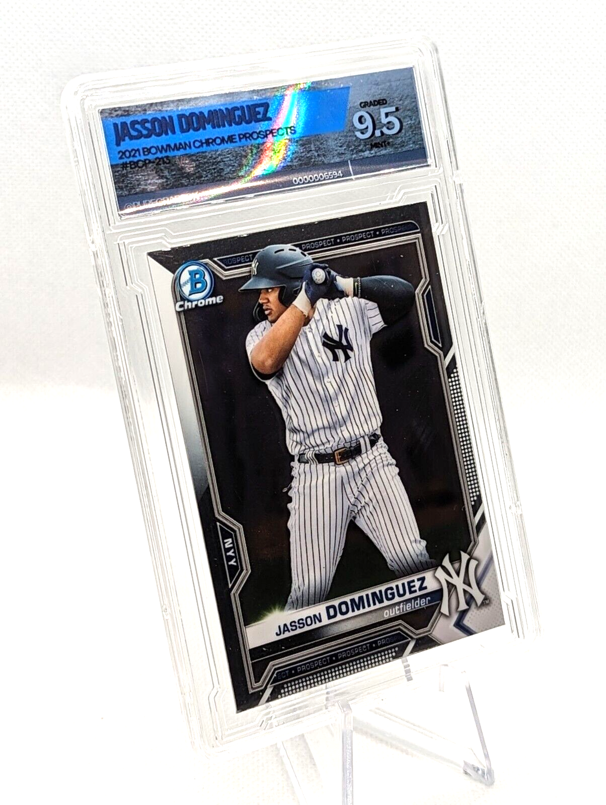 Jasson Dominguez #BCP-213 2021 Bowman Chrome Prospects NY Yankees Graded 9.5