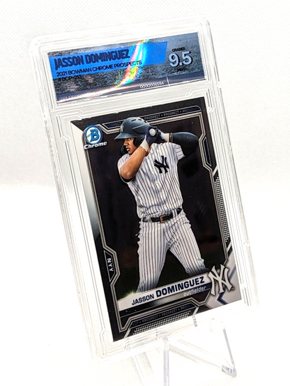 Jasson Dominguez #BCP-213 2021 Bowman Chrome Prospects NY Yankees Graded 9.5