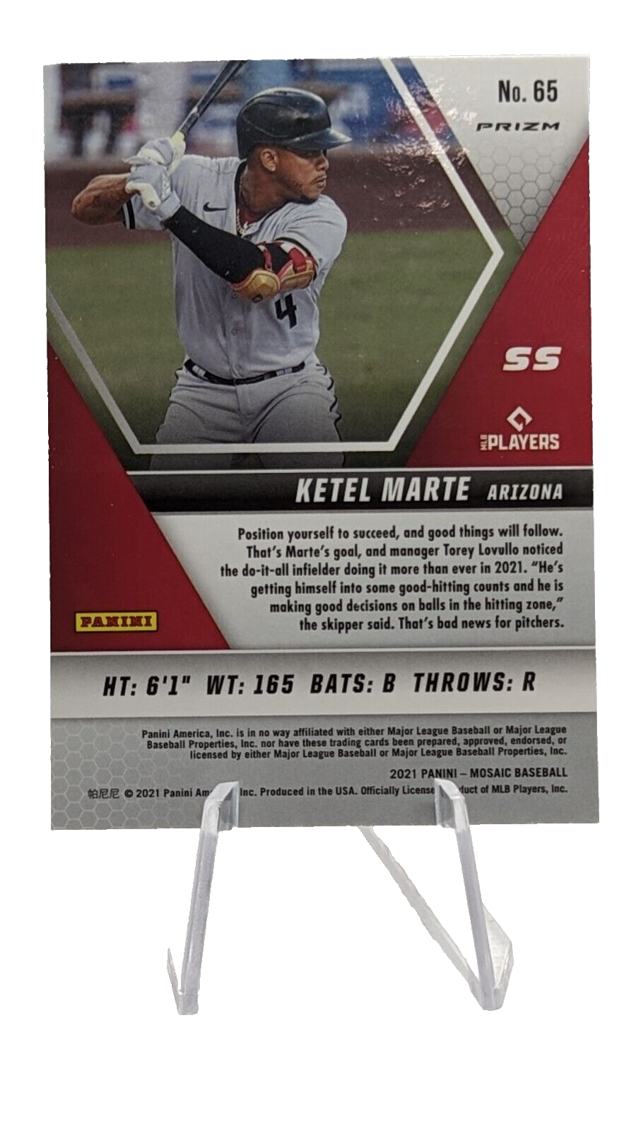 Ketel Marte [Red Mosaic] #65 2021 Panini Mosaic Arizona Diamondbacks
