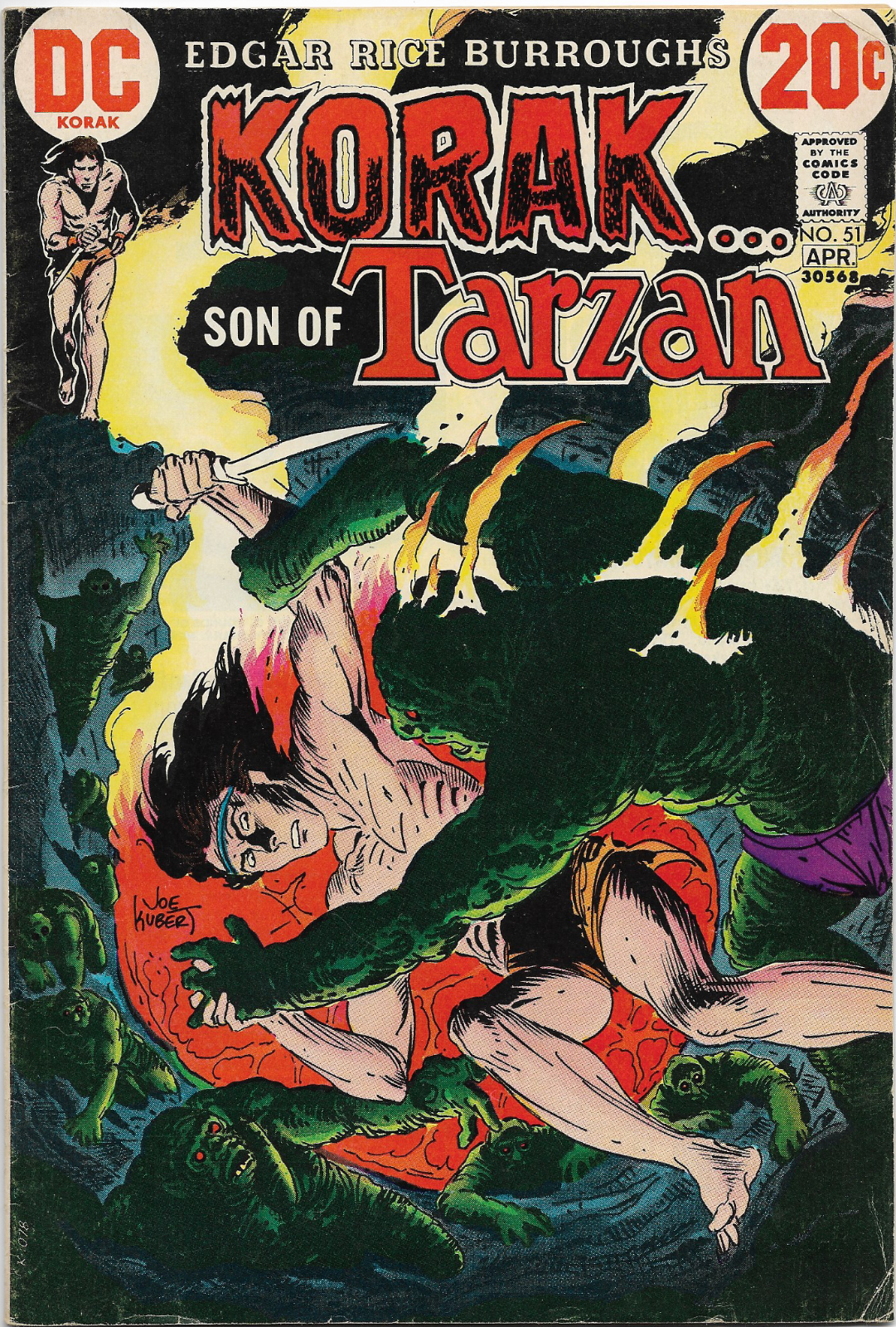 Korak Son of Tarzan #51 "Into the Depths!"  1973 DC Comics