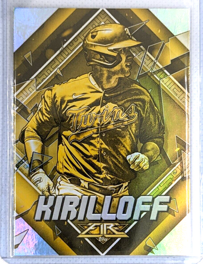 Alex Kirilloff #42 - Gold Minted 2022 Topps Fire Minnesota Twins