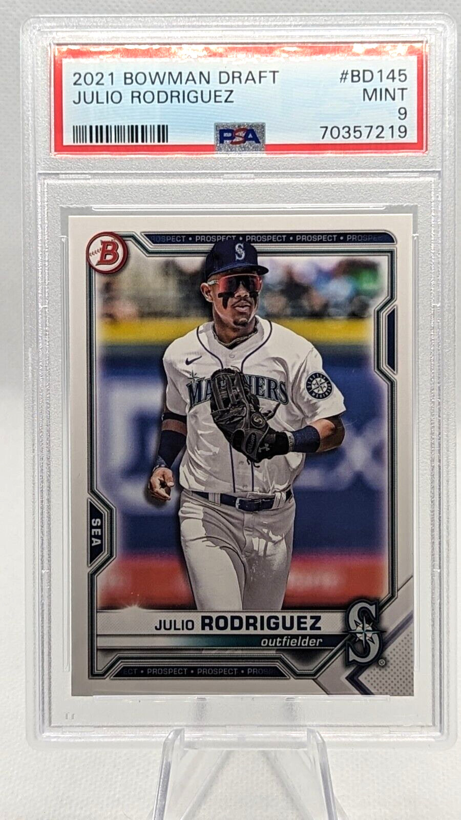 Julio Rodriguez #BD-145 PSA 9 2021 Bowman Draft Rookie Card RC 