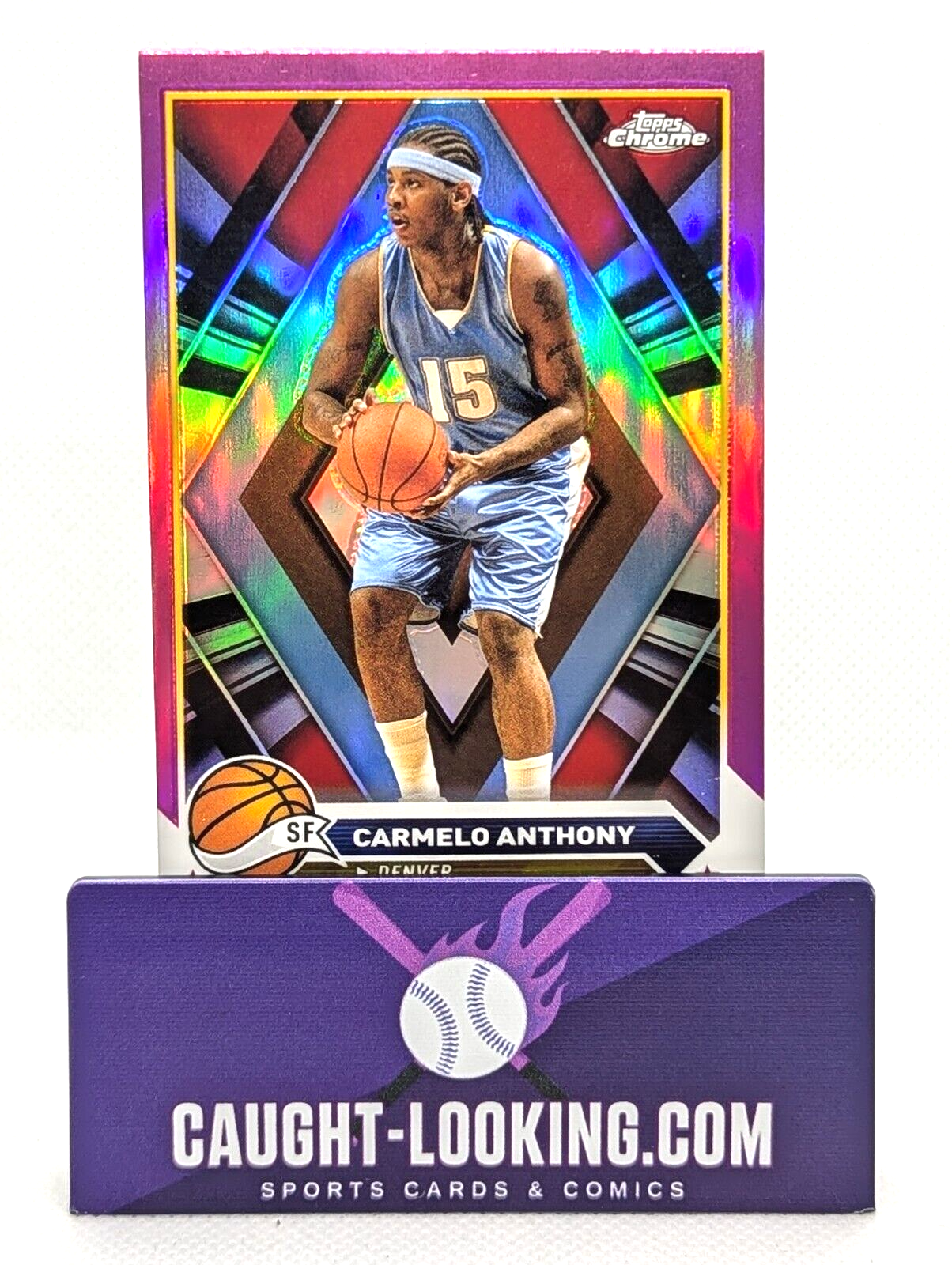 2023-24 Topps Chrome - Pink Refractor #27 Carmelo Anthony