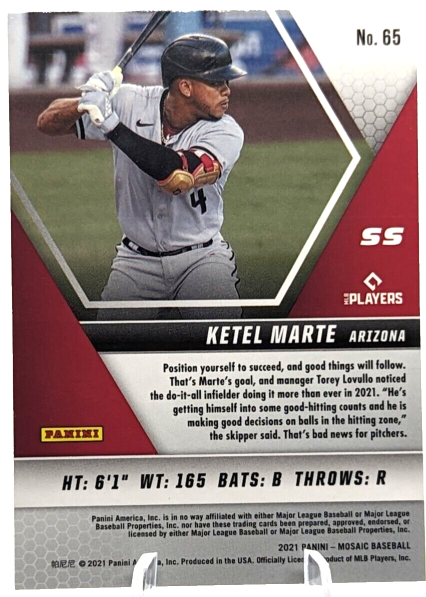 Ketel Marte #65 2021 Panini Mosaic Arizona Diamondbacks