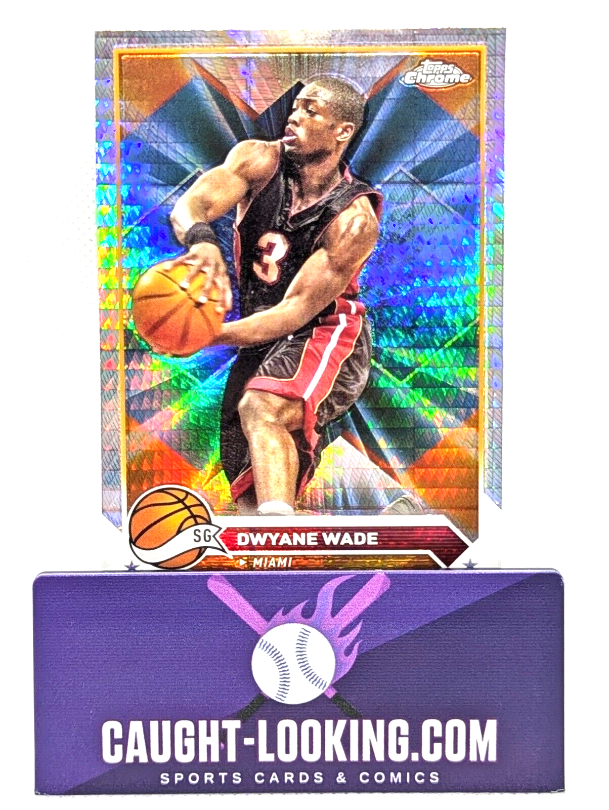 Dwyane Wade - 2023-24 Topps Chrome Basketball Prism Refractor #154