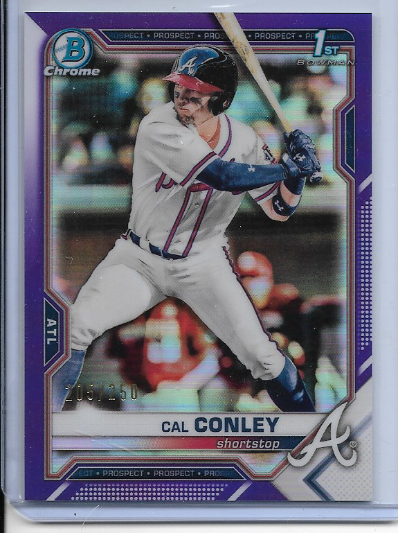 Cal Conley #BDC-70 - 2021 Bowman Draft Chrome 1st Bowman Purple #205/250