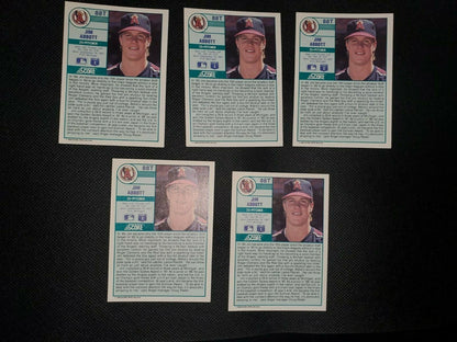 Jim Abbott #88T 1989 Score Traded Rookie Card RC - 5 Card Lot