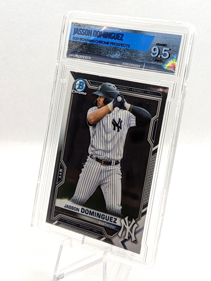 Jasson Dominguez #BCP-213 2021 Bowman Chrome Prospects NY Yankees Graded 9.5