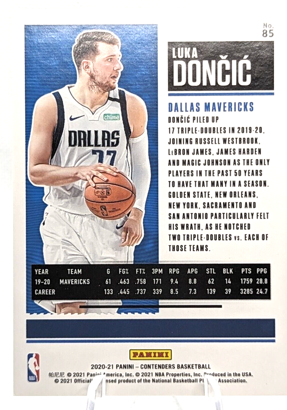 2020 Panini Contenders #85 Luka Doncic Dallas Mavericks