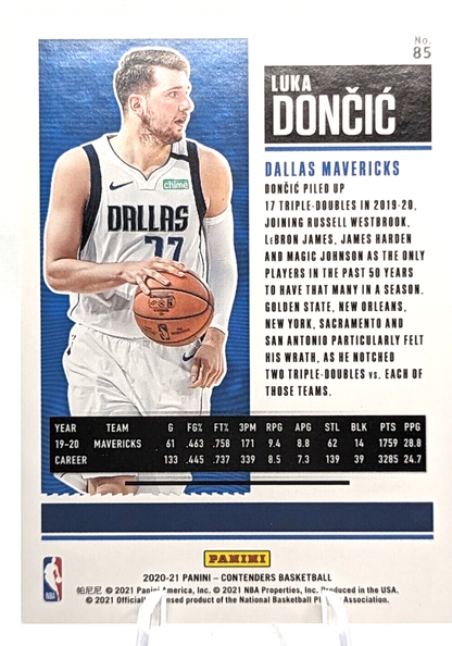 2020 Panini Contenders #85 Luka Doncic Dallas Mavericks