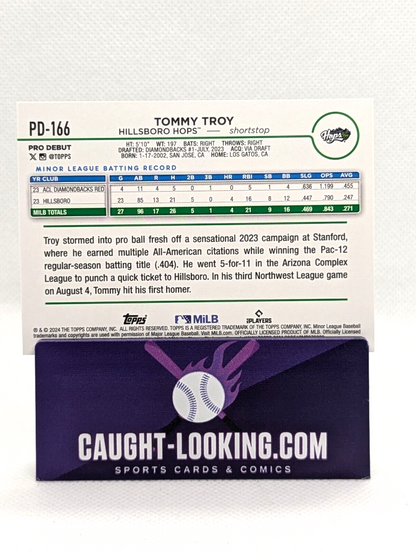 2024 Topps Pro Debut #PD-166 Tommy Troy Pre-Rookie Card
