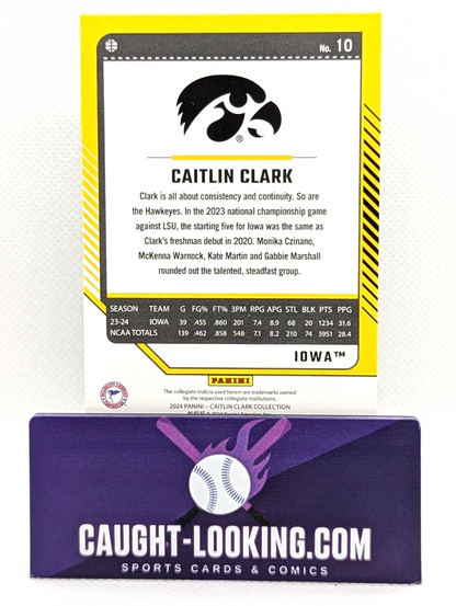 2024 Panini Caitlin Clark Collection - Base Donruss Panini #10 Caitlin Clark RC