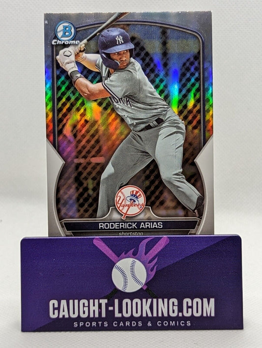 Roderick Arias - 2023 Bowman Draft Chrome #BDC-49 Refractor Yankees Prospect