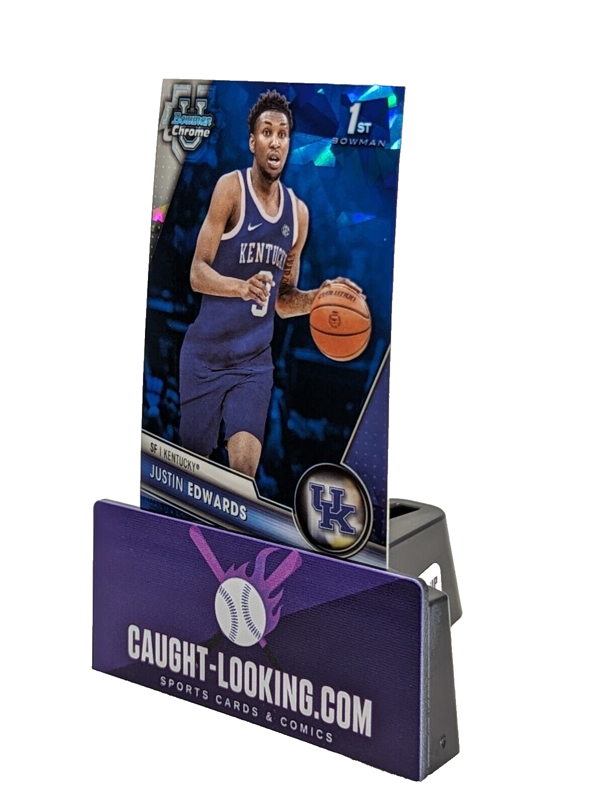 2023-24 Bowman Chrome U Sapphire Justin Edwards #46 Kentucky