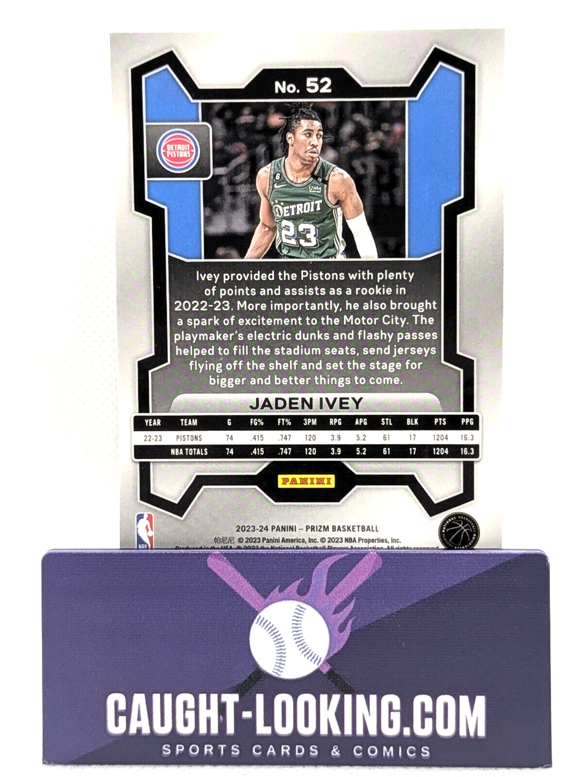 Jaden Ivey #52 2023-24 Panini Prizm Detroit Pistons
