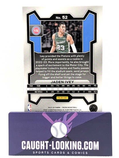 Jaden Ivey #52 2023-24 Panini Prizm Detroit Pistons