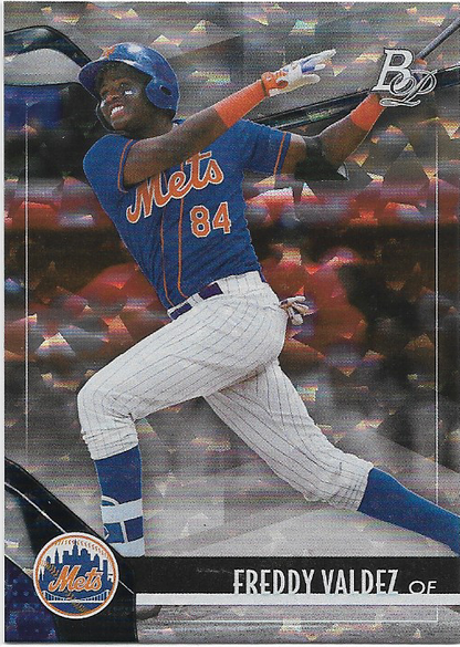 Freddy Valdez - Ice Foil Parallel 2021 Bowman Platinum