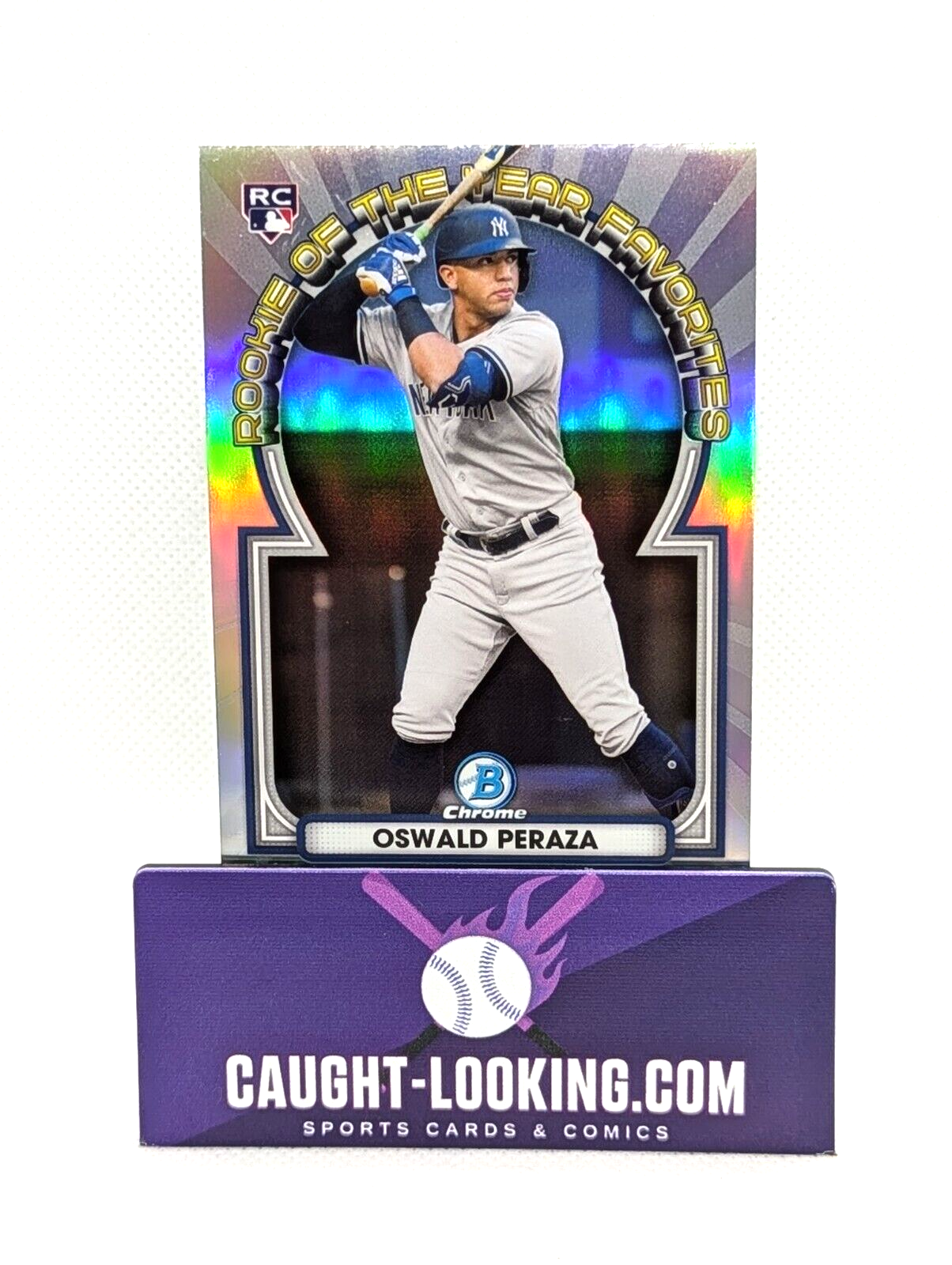 2023 Bowman - Rookie of the Year Favorites #ROYF-13 Oswald Peraza (RC) 3-Cards