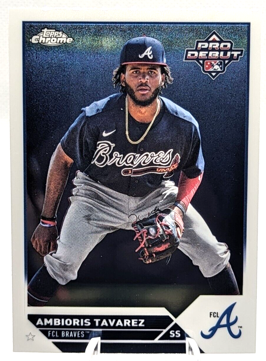 Ambioris Tavarez - 2023 Topps Pro Debut Chrome #PDC-77 FCL Braves Baseball Card