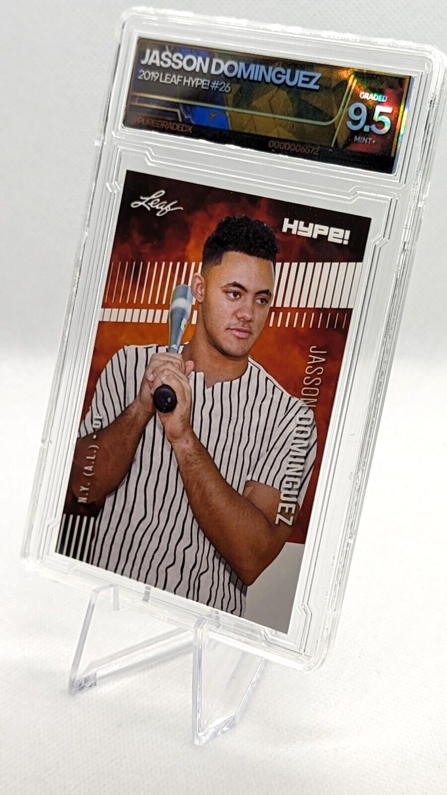 Jasson Dominguez 2019 Leaf Hype Rookie Card NY Yankees Graded 9.5