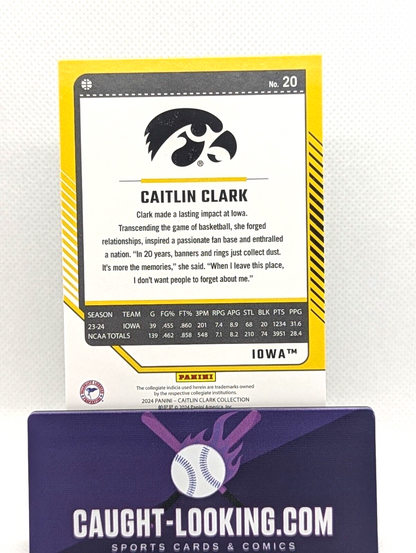 2024 Panini Caitlin Clark Collection - Base Card #20 Caitlin Clark (RC)