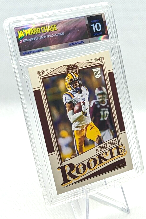 Ja'Marr Chase #150 2021 Panini Legacy Rookie Card Graded 10