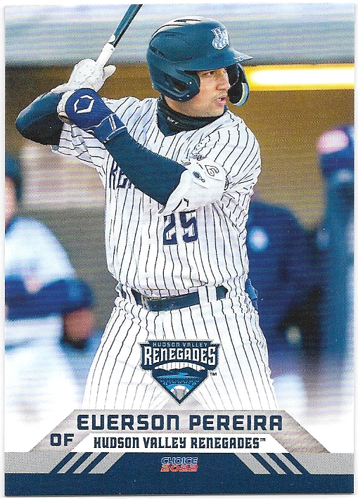 Everson Pereira - 2022 Hudson Valley Renegades RC Rookie Yankees Minor League