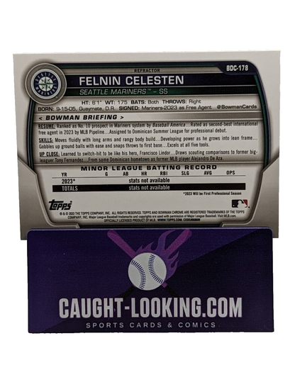 Felnin Celesten - 2023 Bowman Draft Chrome Refractor #BDC-178