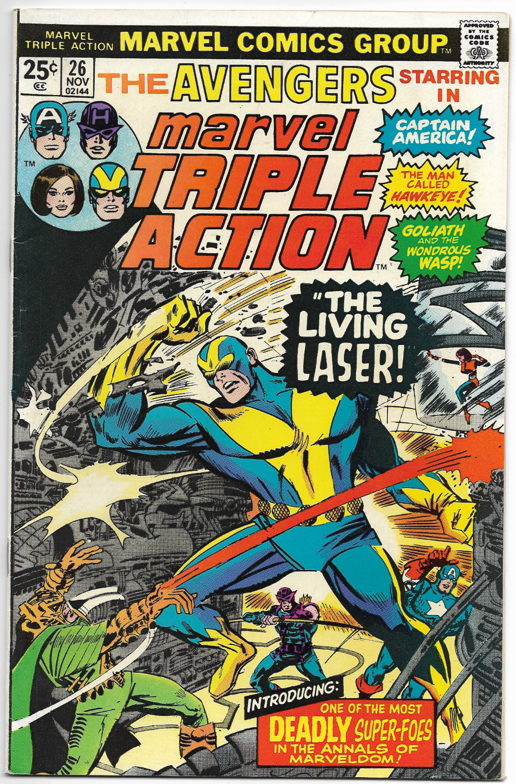 Marvel Triple Action #26 "The Living Laser!" 1975 Marvel Comic