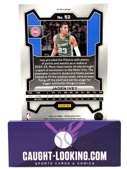 Jaden Ivey [Red Ice] #52 2023-24 Panini Prizm Detroit Pistons