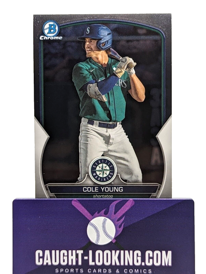 Cole Young - 2023 Bowman Chrome Draft #BDC-87 Seattle Mariners Prospect